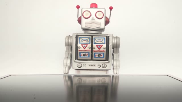 Silber-Chat-Roboter