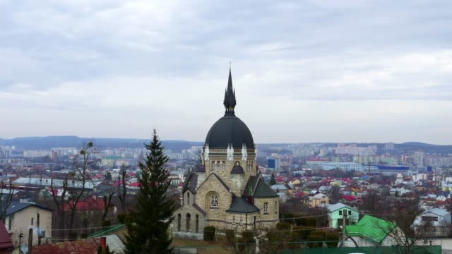 Beautiful-church,-sky-time-lapse-4k