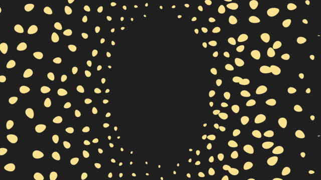 Gelb-Pastell-Osterei-Grafikanimation-isoliert-auf-schwarzem-Hintergrund-mit-alpha-Maske