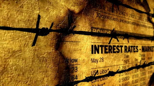 Interest-rates-against-barbwire