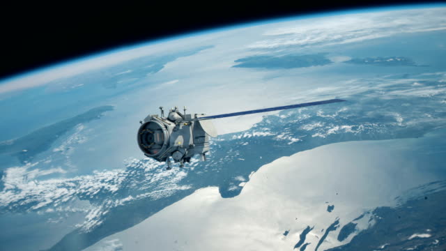 Satelliten-im-Raum-globale-Kommunikation-über-Erde