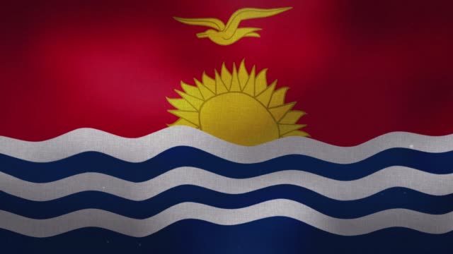 Kiribati-bandera-nacional-agitando
