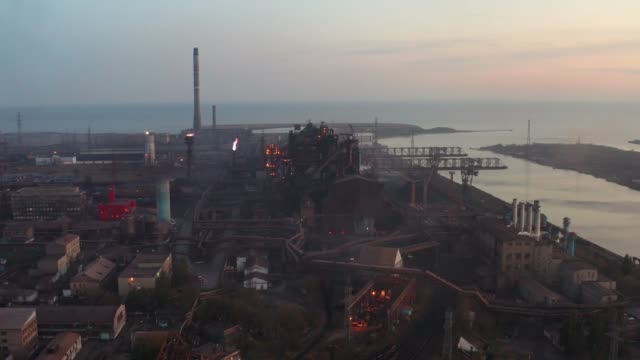 Blast-furnace-shop-on-the-beach.-Aerial-view