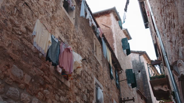 Clothes-dry-after-laundry-in-old-town