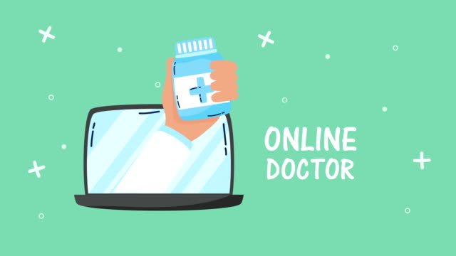 Laptop-mit-Online-Arzt-Technologie
