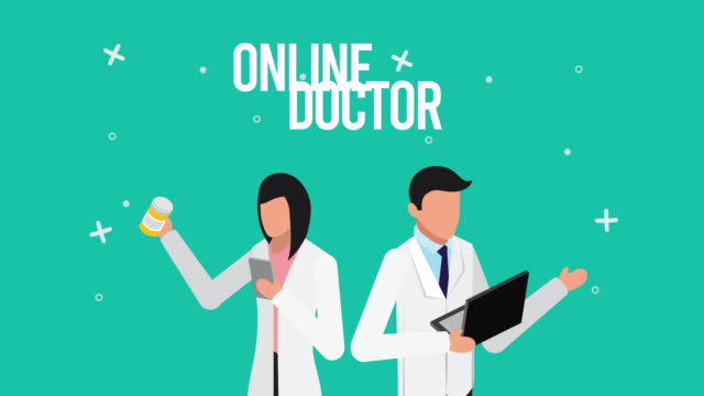 Ärzte-verwenden-Gadgets-Healthcare-Online-Technologie