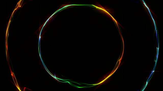 Futuristic-animation-with-wave-object-and-light-in-slow-motion,-loop-HD