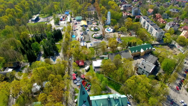 Aerial:-Central-park-of-Kaliningrad-in-summer