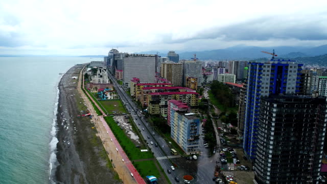 Luftaufnahme-von-Batumi-am-regnerischen-Tag-erschossen-FullHD