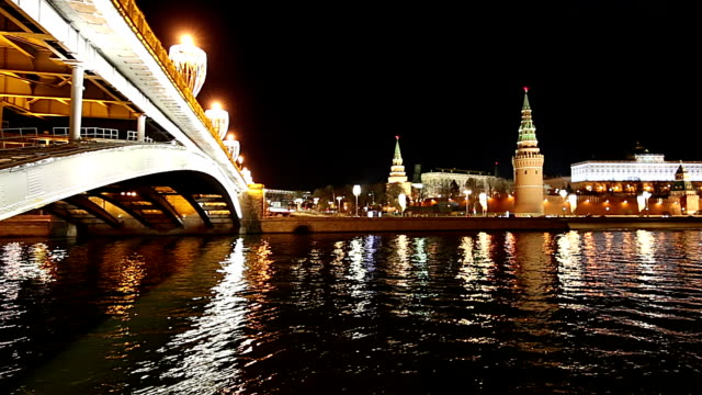 Stone-Bridge-near-Kremlin-(at-night)---the-most-popular-view-of-Moscow,-Russia
