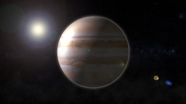 The-planet-Jupiter-revolves-in-space