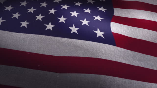 USA:-Nationalflagge-Waving-Low-Winkel