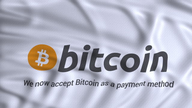 Bitcoin-Logo-Flagge-Banner-Hintergründe