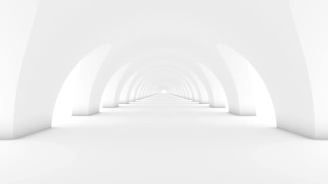 Unendliche-Tunnelperspektive-von-innen-nahtloses-Filmmaterial.-Vorwärts-in-endlosen-Korridor-Looped-Animation.-Zeitgenössische-Architektur-tagsüber.-Infinity-Effekt,-Zoom-in-realistischem-Video
