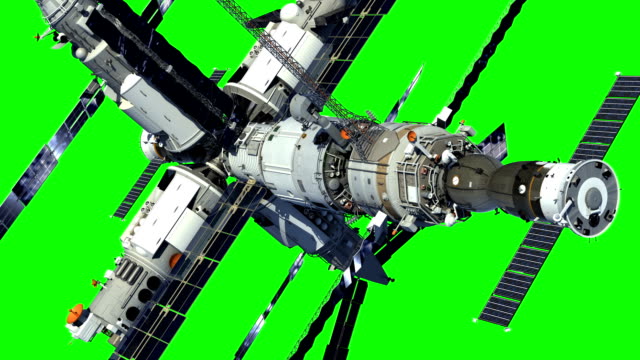 Raumstation-auf-Green-Screen