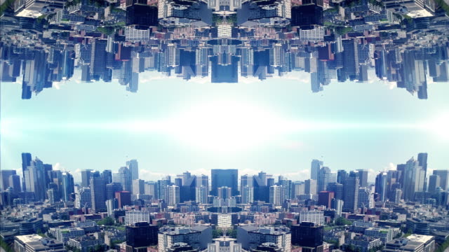 Städtischen-Skyline-Hintergrund-Spiegel-in-abstrakte-Antenne-Winkel-für-die-Betitelung