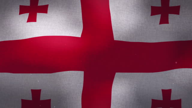 Bandera-Nacional-de-Georgia---agitando