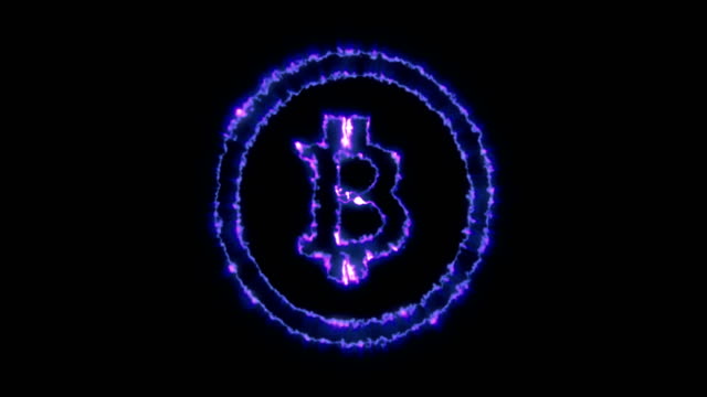 Animation-of-the-appearance-bitcoin-symbol-with-the-alpha-channel