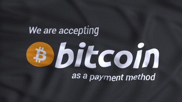 Bandera-del-logotipo-de-Bitcoin