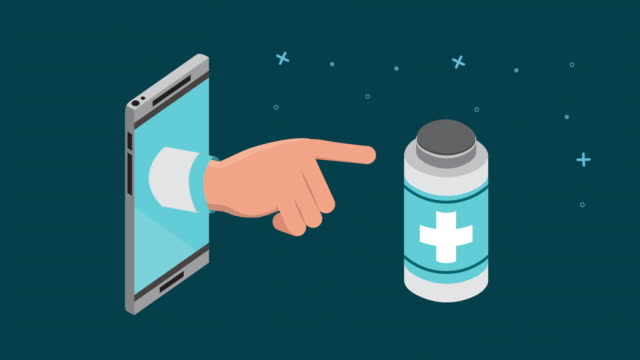 smartphone-with-healthcare-online-and-medicine-bottle
