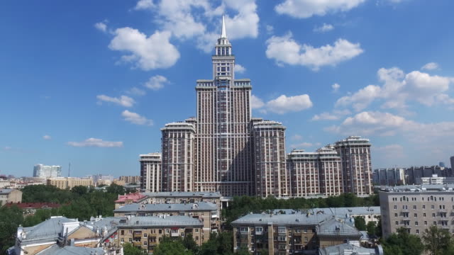 Antena-Moscú-distrito-edificios-y-casas-paisaje-urbano
