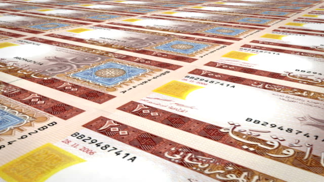 Banknoten-der-hundert-mauretanische-Ouguiya-Mauretaniens,-Bargeld,-Schleife