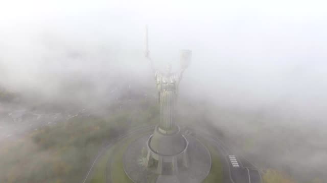 Aerial-view.-Monument-of-World-War-II.-KIEV,-UKRAINE