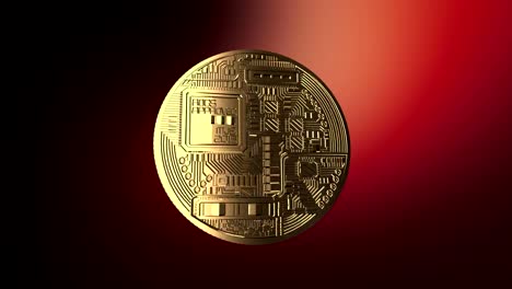 Bitcoin---Animation-einer-Münze-drehen