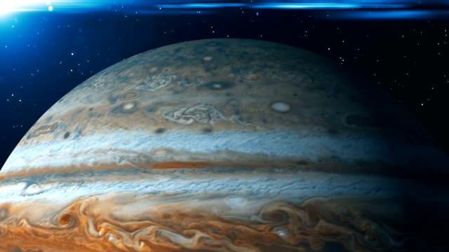 Rotación-de-Jupiter-planeta.-Fondo-digital-en-3D-renderizado