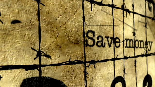 Save-money-and-barbwire-concept
