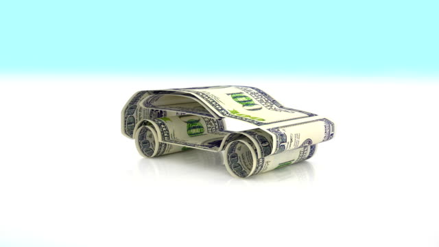 Auto-aus-Geldscheinen,-Auto-Finanzierung-generiert