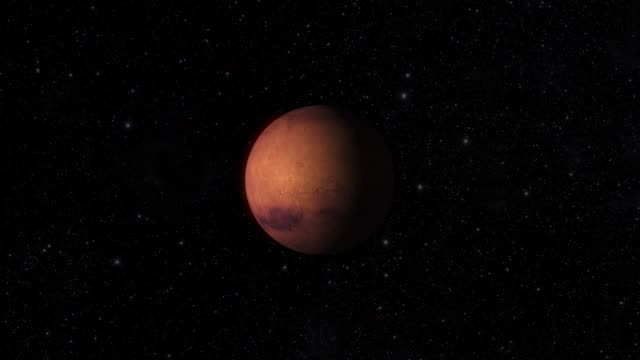 Rotating-Planet-Mars---Center-Wide