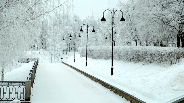 Winterblick-in-der-alten-russischen-Stadt