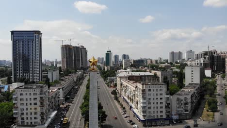 4k-video-big-city-Kyiv-Ukraine.-Victory-Avenue-square-shot-on-quadcopter.-Lifestyle-travelling.-Tourism.-Kiev-is-the-capital-of-Ukraine