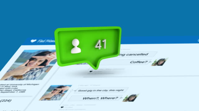 Social-Media-Konto-Schnittstelle-und-ein-Profil-Symbol-mit-Zahlen-für-Social-Media-4k