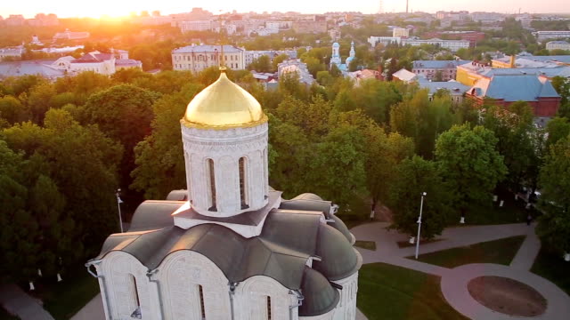 Draufsicht-Demetrius-Kathedrale-in-Wladimir,-Russland