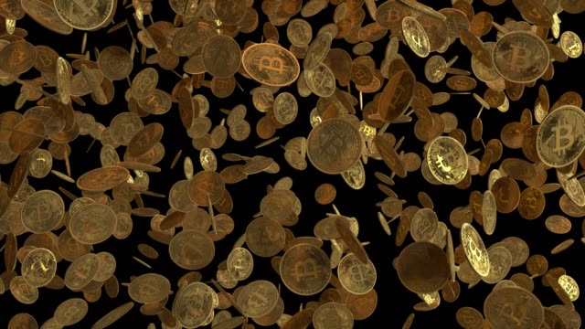 Bitcoin-caen-monedas-fondo-enlazado-en-asombroso-detalle