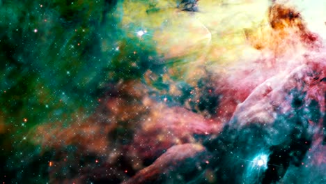 Reisen-durch-eine-Galaxie-und-Sterne-Felder-im-Deep-Space.