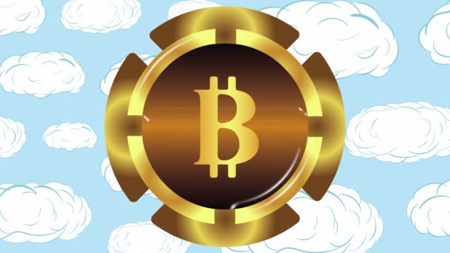 Gold-bitcoin-and-clouds