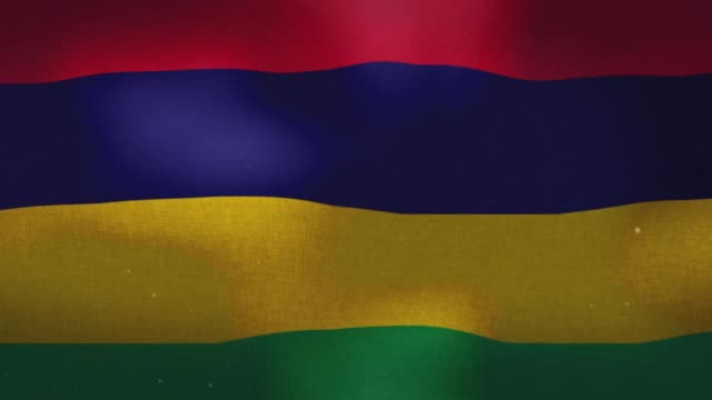 Bandera-Nacional-de-Mauricio-agitando