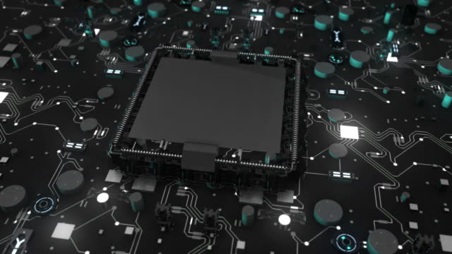Chip-CPU-Prozessoren,-die-auf-der-Hauptplatine-arbeiten