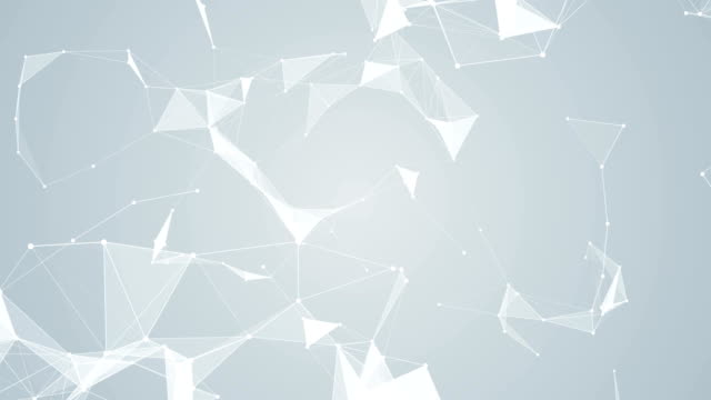 Plexus-abstrakte-Netzwerk-weiße-Technik-Wissenschaft-Hintergrund-Schleife