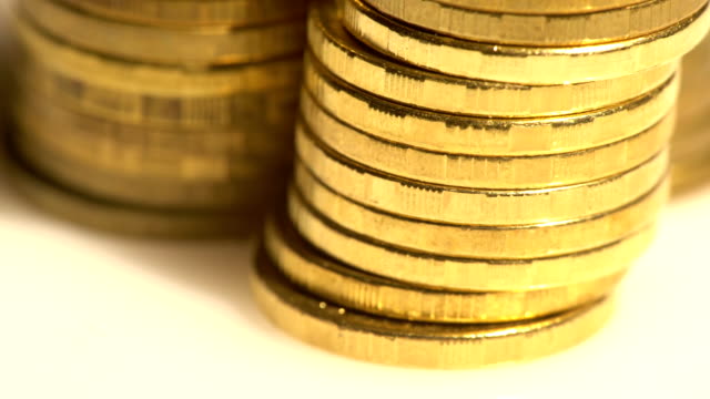 Closeup-on-golden-coin-piles