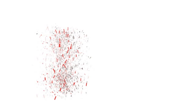 polígonos-rojo-3D-spin-y-montan-en-un-3d-símbolo-de-bitcoin-y-la-pila-de-monedas.-4-k-limpia-de-animación-en-3d-sobre-fondo-blanco