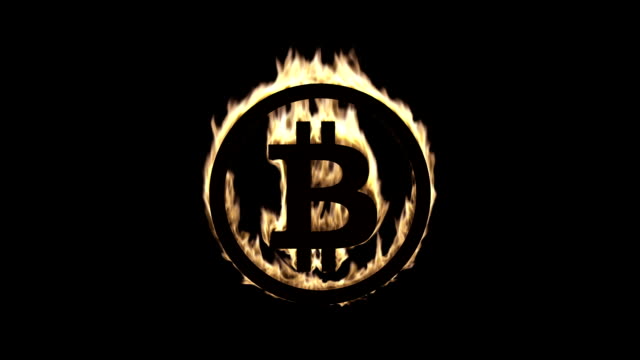 Burning-Bitcoin-Symbol