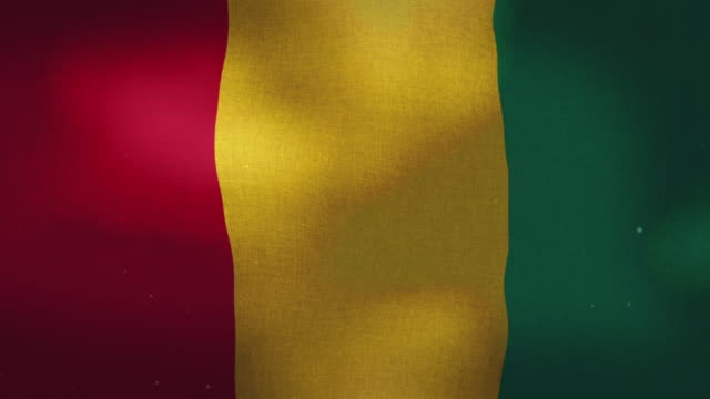 Guinea-Nationalflagge---winken