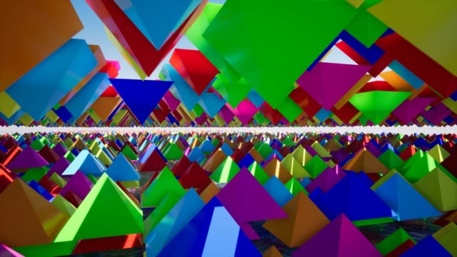 Big-Data-Tiefenlerncomputer-Abstrakte-Farbpyramiden-4k