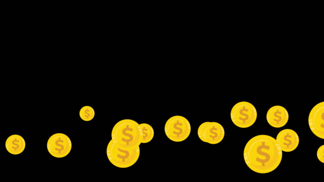 US-Dollar-Cent-Münzen-Animation.