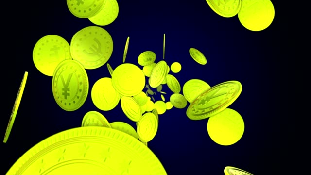 Fallende-Währung-Geld-Animation,-mit-Alpha-Kanal