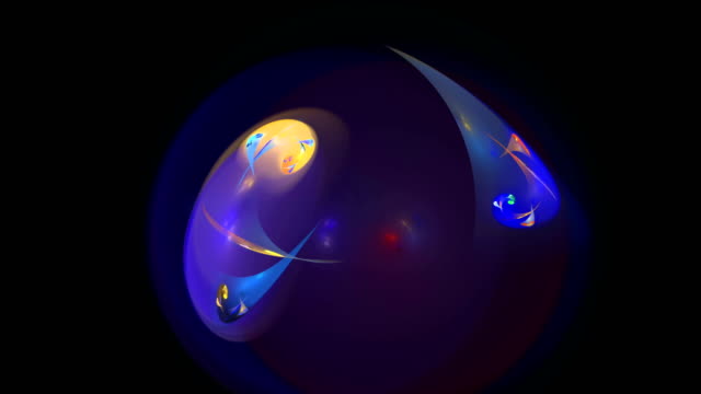 Blue-galaxy-ball-abstract-loop-motion-background